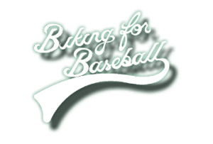 Biking For Baseball White Shadow Logo